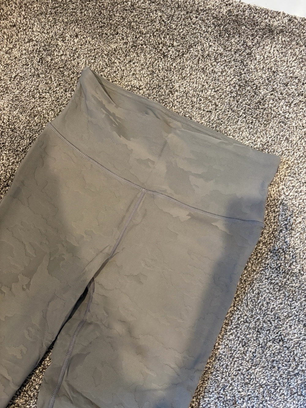 Mono B Olive Green Camo Textured Leggings